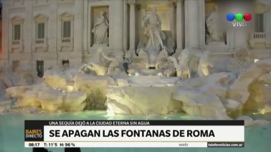 Una sequía deja a Roma sin agua