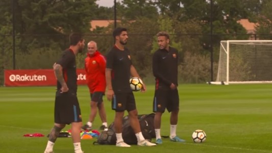 Messi, Neymar y Suárez se batieron a duelo en la cancha con un desafío muy particular