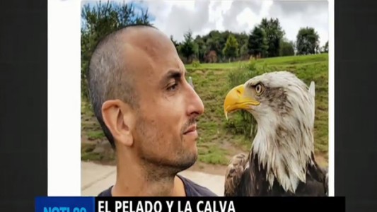 Manu Ginóbili y una divertida foto junto a un águila calva