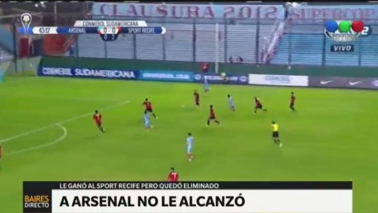 Arsenal quedó eliminado de la Copa Sudamericana