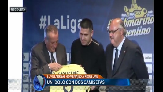 Previo al partido contra Boca, Villarreal homenajeó a Riquelme