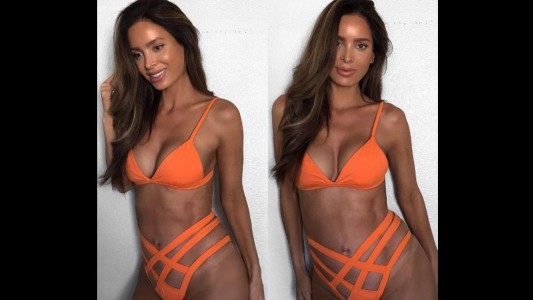 Polémica en las redes sociales por la modelo embarazada de 7 meses que no tiene panza