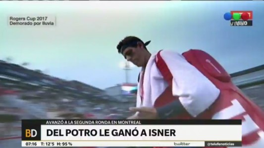 Del Potro debutó con un triunfo en el Masters 1000 de Montreal