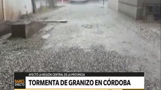 Tormenta de granizo en Córdoba