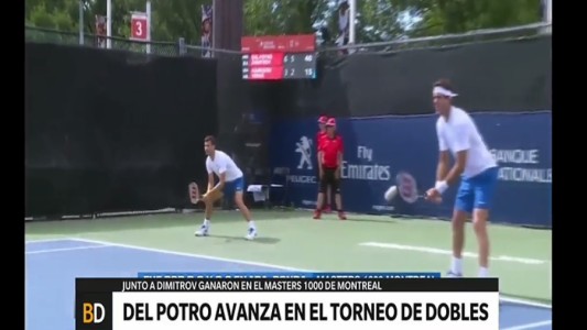 Del Potro también avanza en dobles
