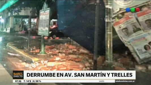 Derrumbe en una obra en construcción en Paternal