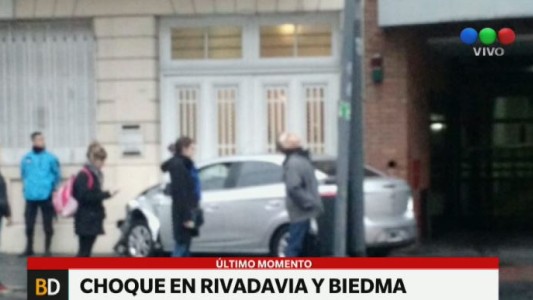 Chocó y terminó sobre la vereda