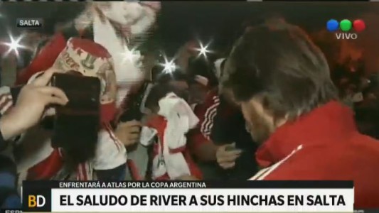 El plantel de River fue recibido a lo grande en Salta