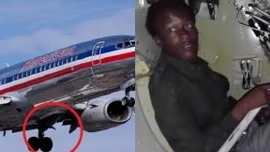 Video: un hombre viajó a Estados Unidos en el tren de aterrizaje de un avión