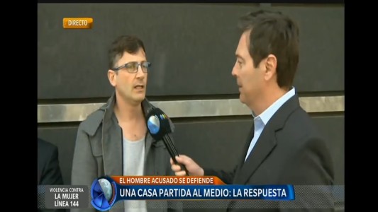 Habló el hombre que "partió al medio" la casa después del divorcio