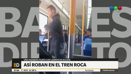 Video: así roban en el tren Roca