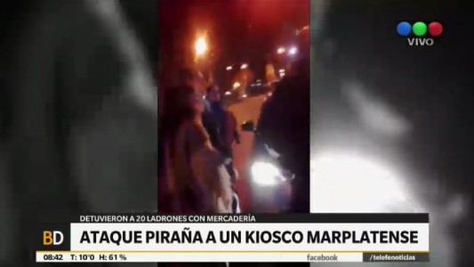 Ataque "piraña" a un kiosco en Mar del Plata