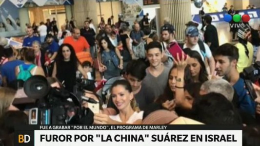 Furor por la China Suárez en Israel