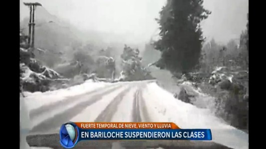 Suspendieron las clases en Bariloche por le temporal de viento y nieve