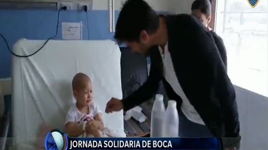 Jornada solidaria de Boca en el Hospital Garrahan