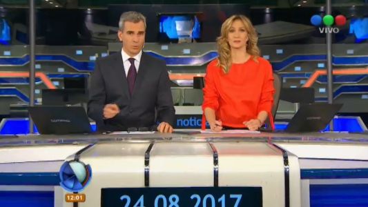 Telefe Noticias a las 12 / Bloque 1 / 24/08/2017