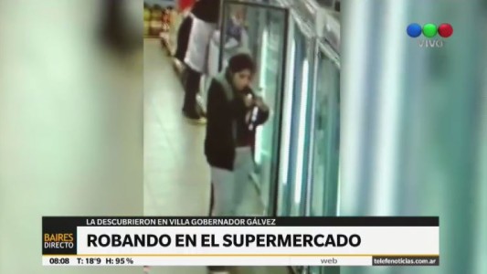 Filmaron a una mujer mientras robaba en un supermercado