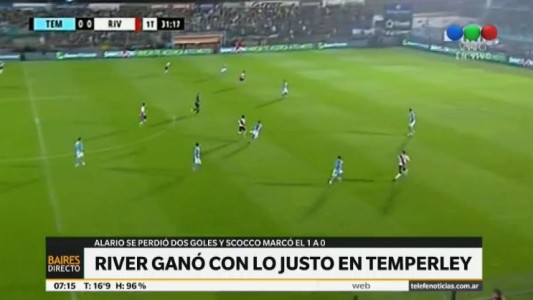 River le ganó 1 a 0 a Temperley