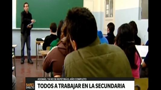 Alumnos secundarios porteños deberán trabajar en el último año