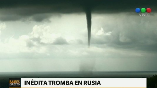Inédita tromba en Rusia