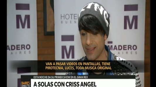 A solas con Criss Angel, a horas de su primer show en Buenos Aires