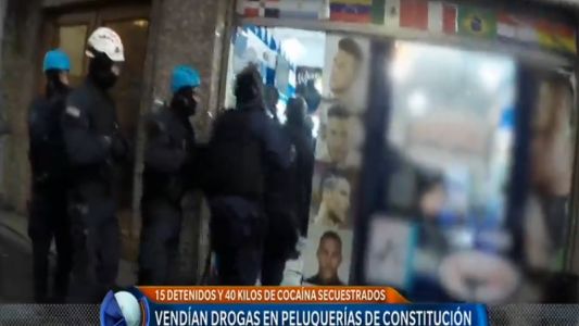 Megaoperativo en peluquerías de Constitución donde se vendía cocaína, éxtasis y paco