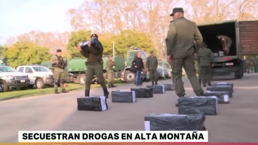 Secuestraron 150 kilos de marihuana en alta montaña
