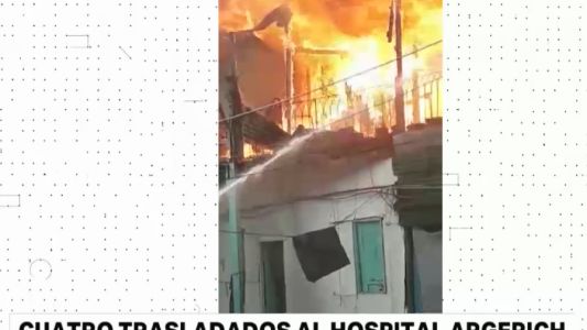 Se incendió un conventillo y tuvieron que rescatar a nenes de un comedor infantil