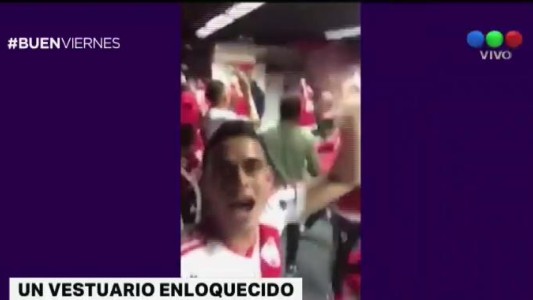 El vestuario de River, enloquecido