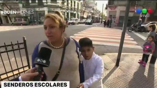 Sendas peatonales seguras para alumnos y padres