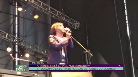 Fito Páez preguntó en un show "¿Dónde está el pibe Maldonado?"