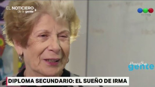 A los 82 años, Irma empezó el secundario