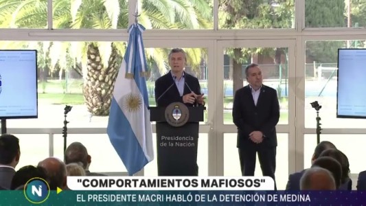 Mauricio Macri habló de la detención de "Pata" Medina