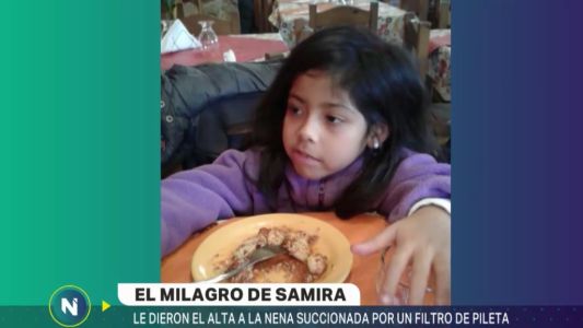 Milagro: Dieron de alta a Samira, la niña que fue succionada en el fondo de una pileta en Córdoba