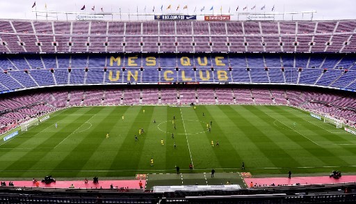 El Barcelona jugó contra Las Palmas a puerta cerrada, a modo de protesta