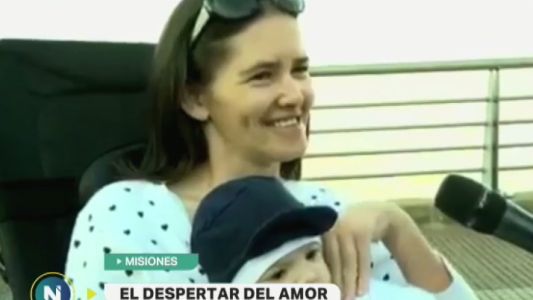 Dio a luz en coma, fue dada de alta y conoció a su bebé de cuatro meses