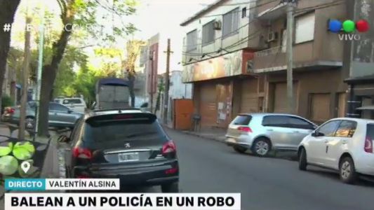 Balearon en la cara a un policía para robarle el auto