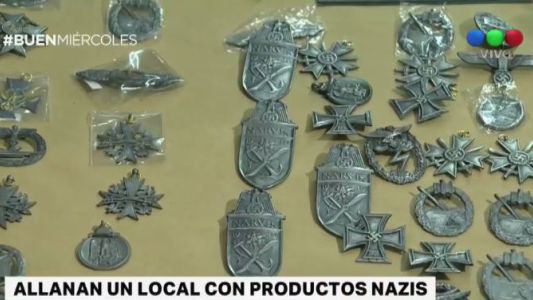 Allanaron en Morón un local con productos nazis