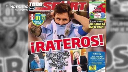 Medios peruanos denuncian arreglo a favor de la selección argentina