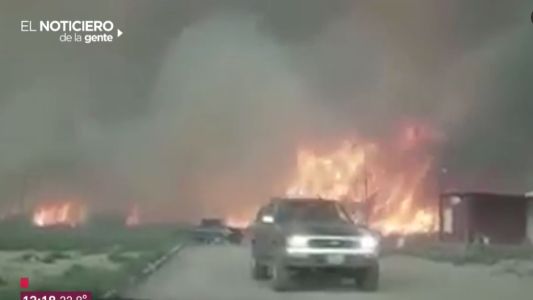 Fuego fuera de control en San Luis