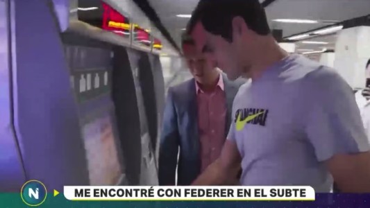 Federer fue en subte al entrenamiento y sorprendió a todos