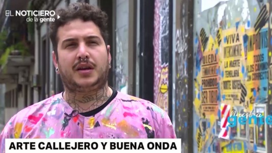 #NuestraGente El Tano Verón imprime de buena onda las paredes de la Ciudad