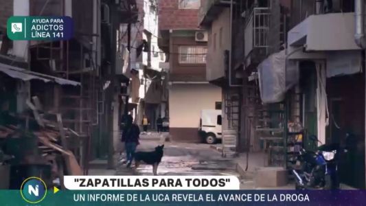 "Zapatillas para todos": preocupación por el avance de la droga