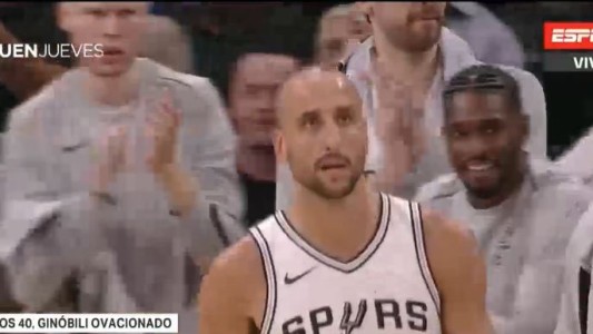 A los 40 años, Ginóbili fue ovacionado en la NBA