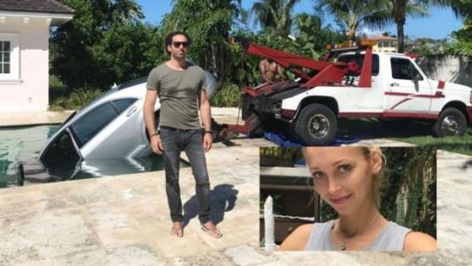 Cortó con su novia y ella por venganza le tiró el auto en la pileta