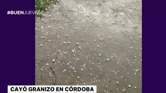 Cayó granizo en Córdoba
