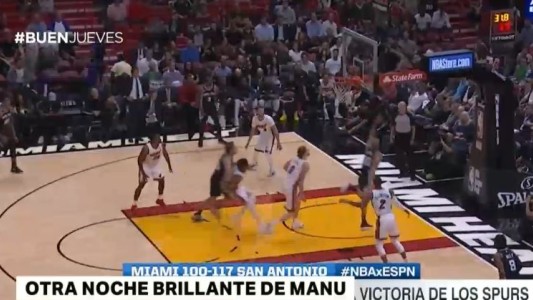 Otra noche brillante de Manu Ginóbili