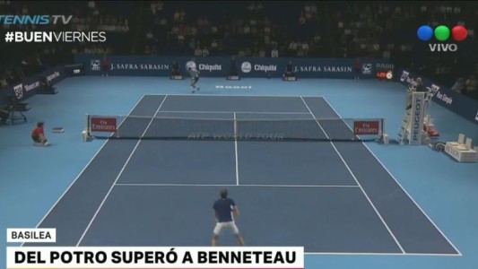 Del Potro avanza en Basilea: le ganó a Julien Benneteau