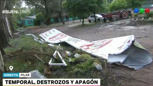 Temporal, destrozos y apagón