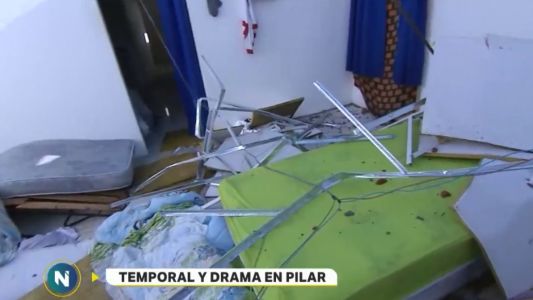 Se voló el techo de un club de Pilar